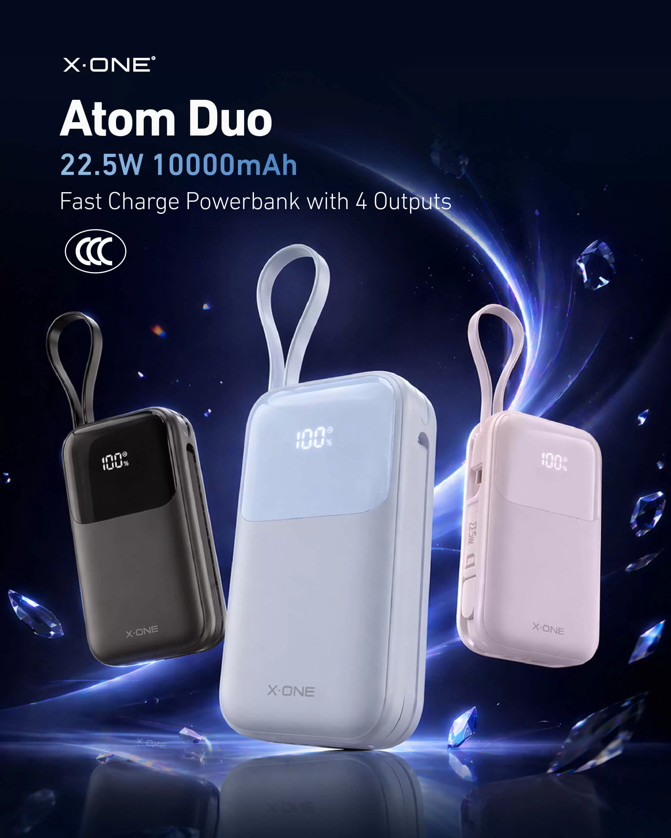 Powerbank Atom Duo 22,5W 10000mAh